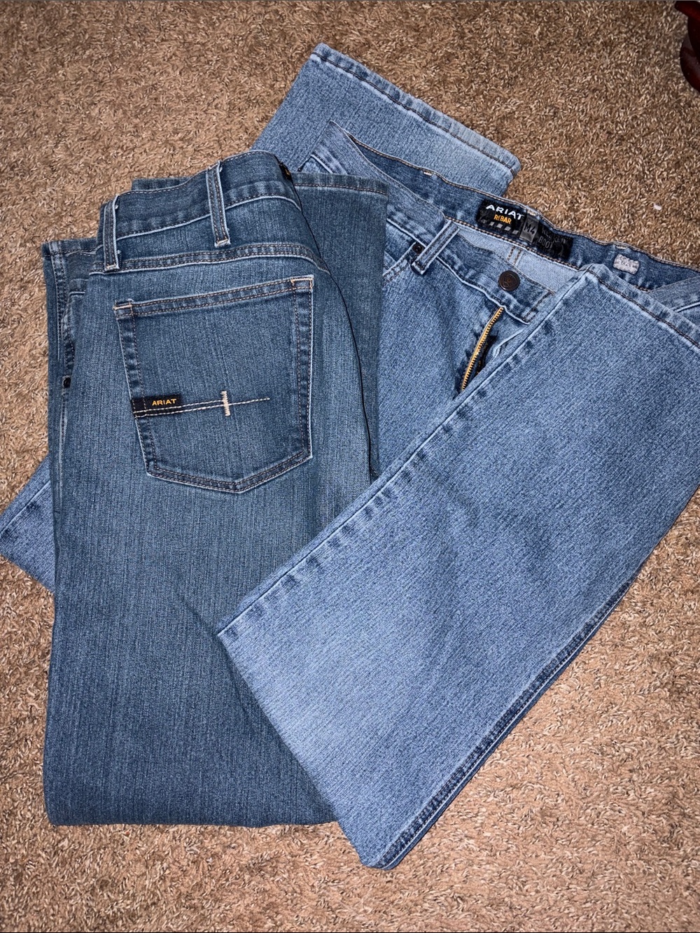 Ariat Men's Medium Wash M4 Rebar Jeans